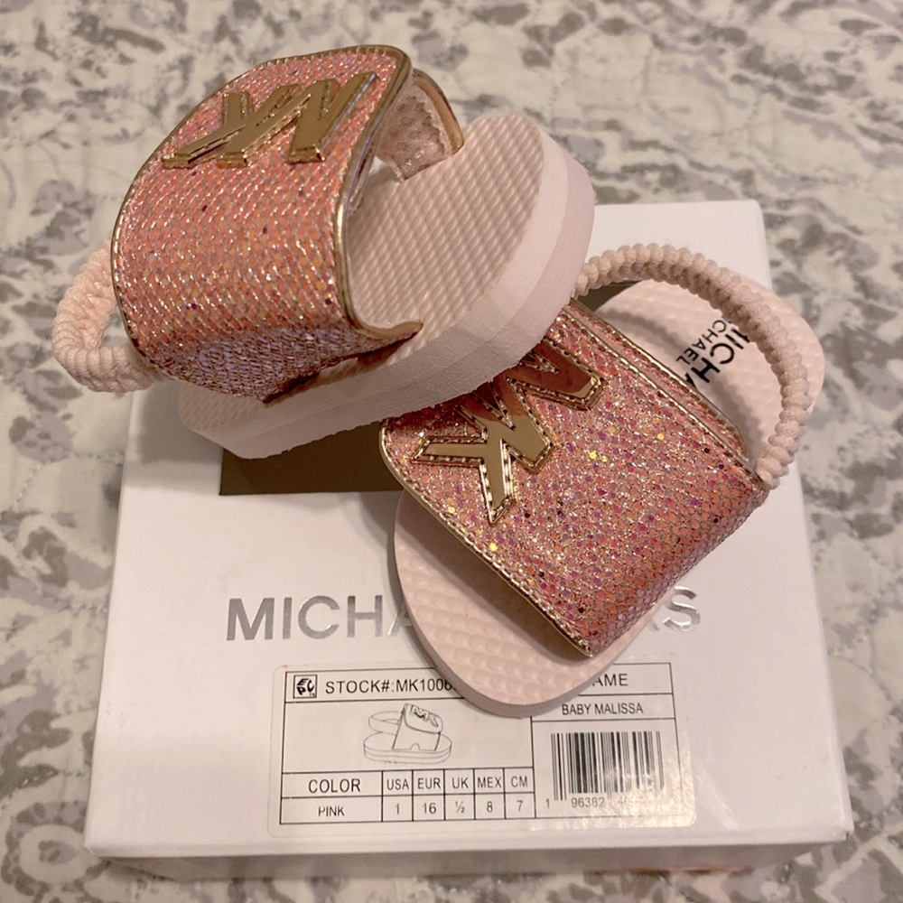 Infant Michael Kors pink size 1 w/box. Basically new worn 1x & for pics.